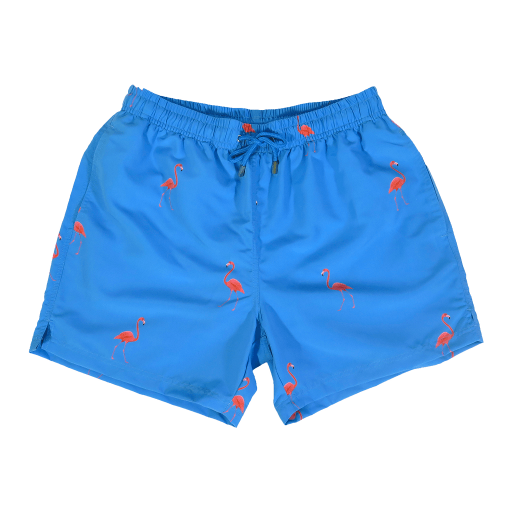 Flamingo Swim Shorts blue