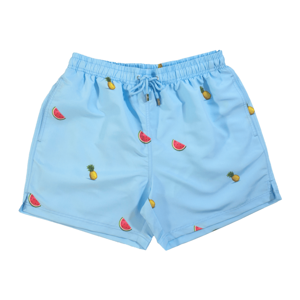 Pineapple Watermelon Swim Shorts Blue