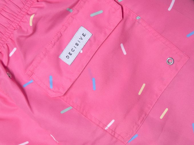 Sprinkles Pink Swim Shorts pocket