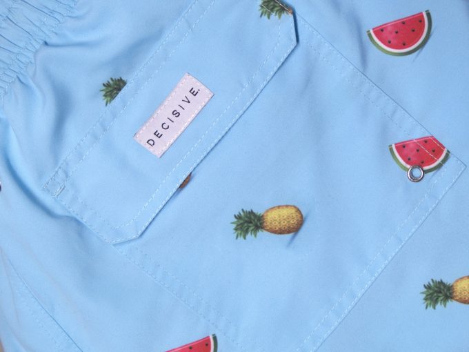 Mellon x Pineapple Blue Swim Shorts pocket