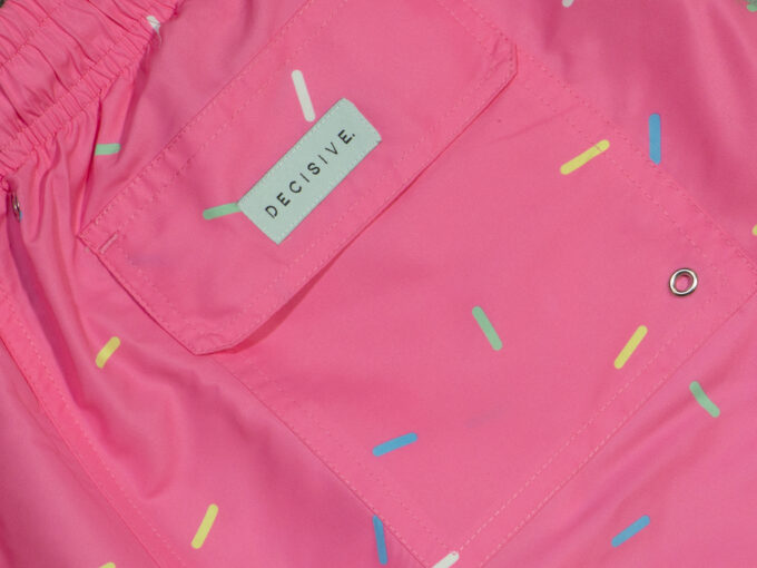 Sprinkles Pink Swim shorts pocket