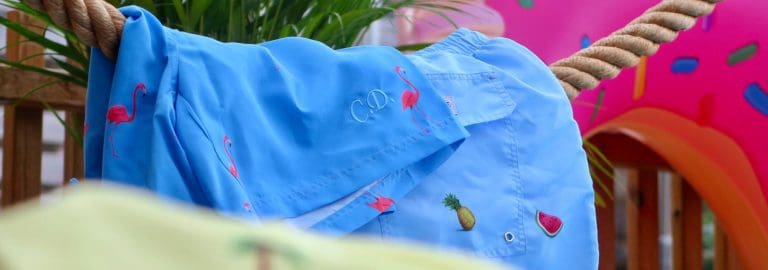 Personalized swim shorts from decisive beachwear