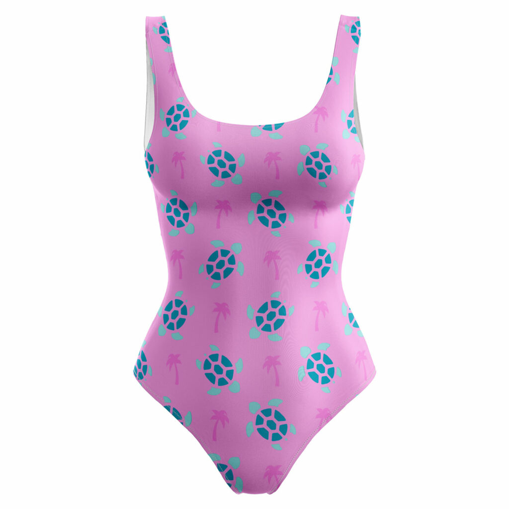 Turtle palm swim suit