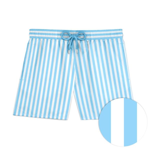 Blue Stripe Swim Shorts