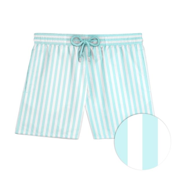 Mint Stripe Swim Shorts