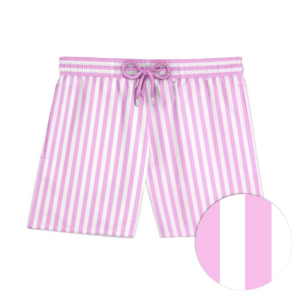 Pink Stripe Swim Shorts