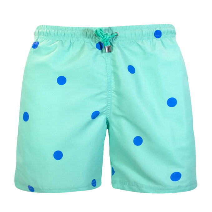 Green dots swim shorts
