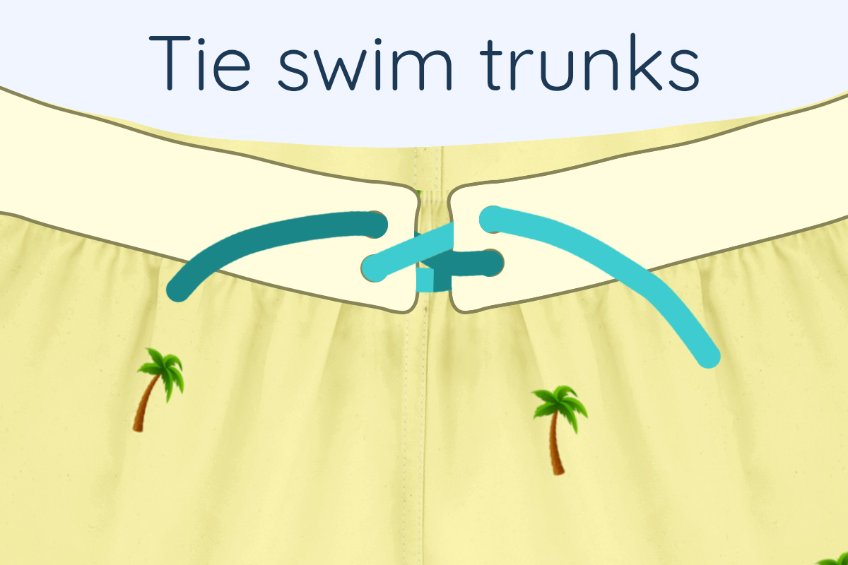 Tie swim trunks