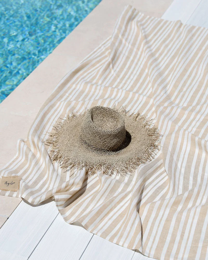 Linen beach towel